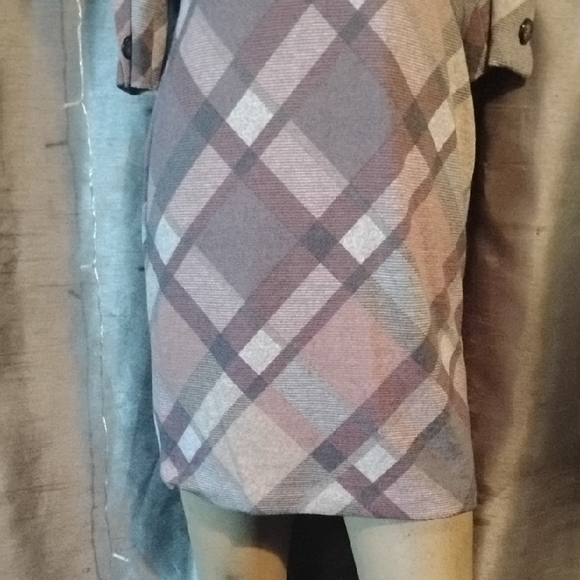 Connected Apparel Plaid Long Sleeve Dress - Picture 3 of 5